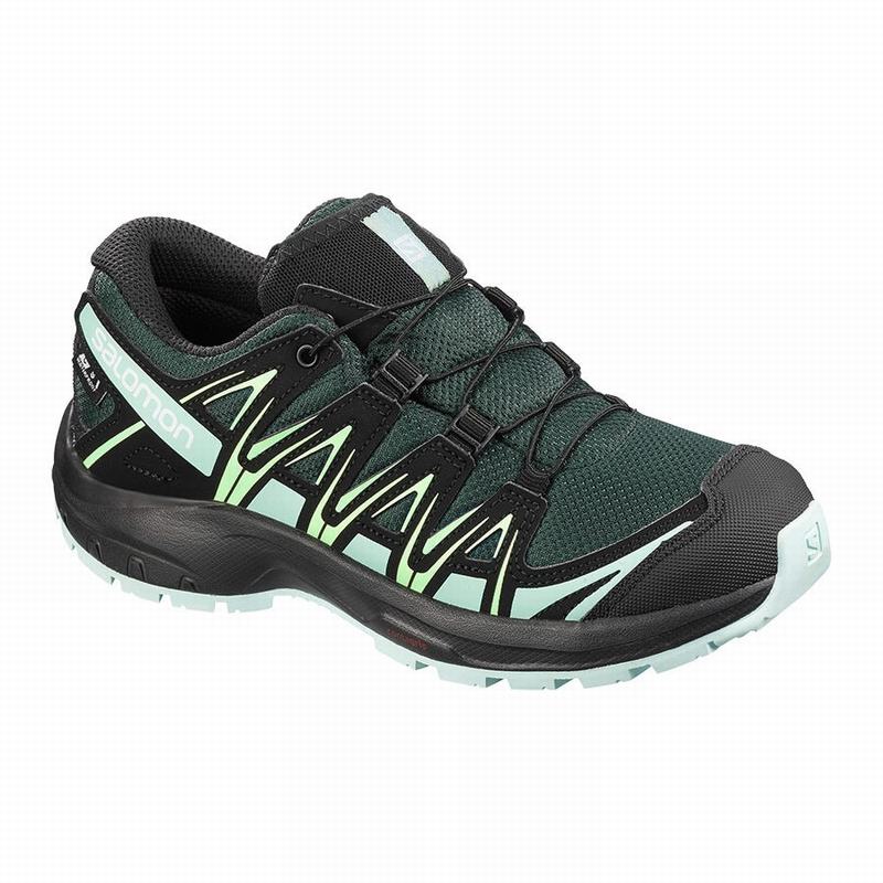 Chaussures De Randonnée Salomon Enfant Vert / Noir - Salomon XA PRO 3D CLIMASALOMON™ WATERPROOF - Fr